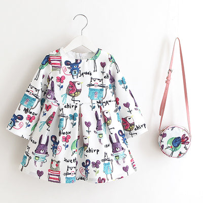 Child Print Dress and Purse