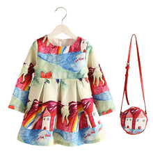 Red House print Dress and Purse
