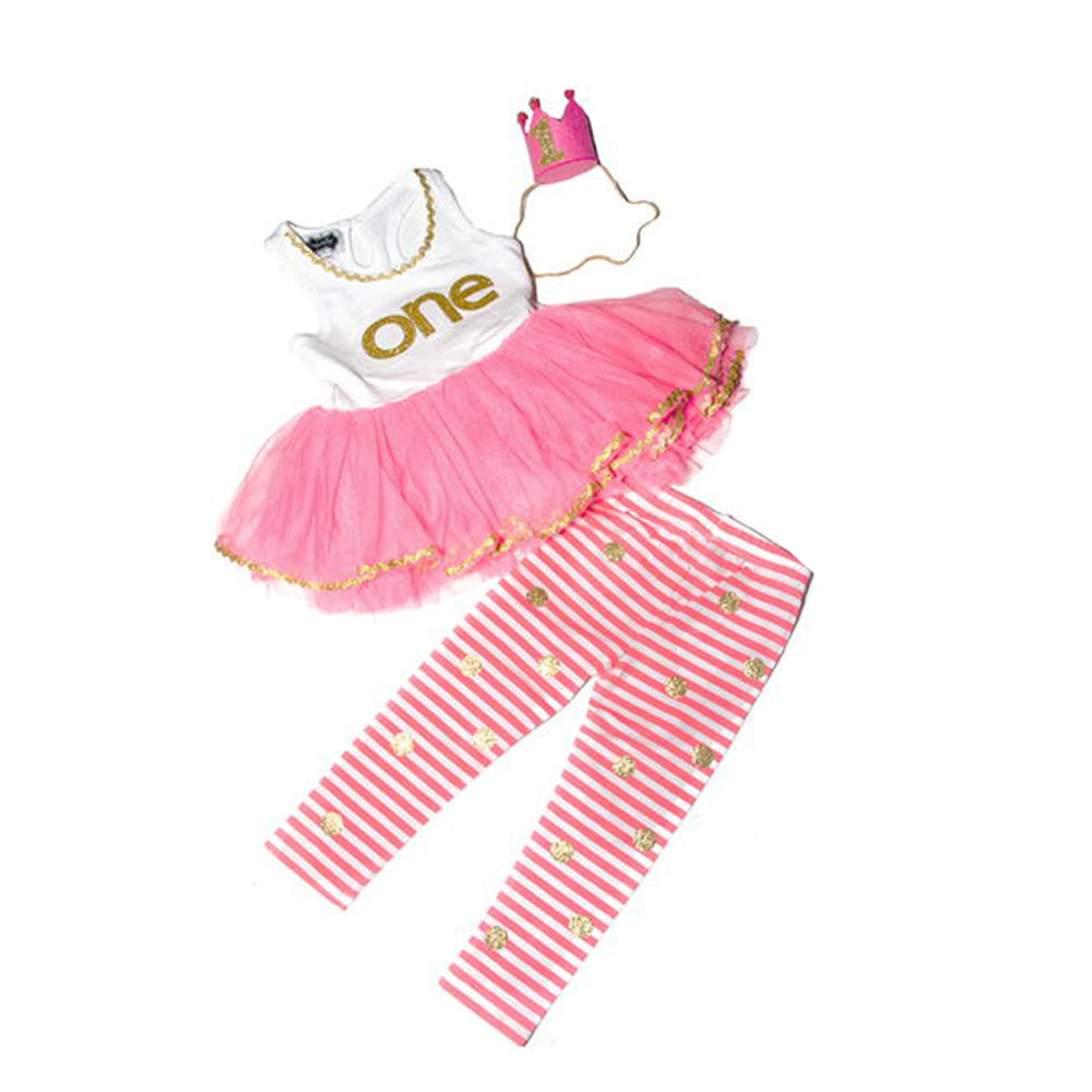 Mud Pie I ' m One Happy Birthday Outfit (3 pieces) Children's Clothing Club, LLC Mud Pie I ' m One Happy Birthday Outfit (3 pieces) Children's Clothing Club, LLC