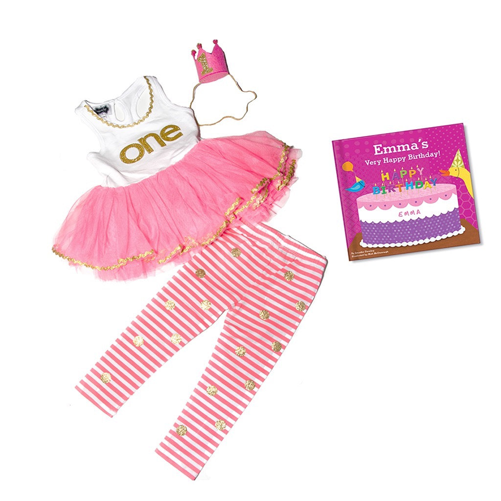 Mud Pie I ' m One Happy Birthday Outfit (3 pieces) Children's Clothing Club, LLC Mud Pie I ' m One Happy Birthday Outfit (3 pieces) Children's Clothing Club, LLC